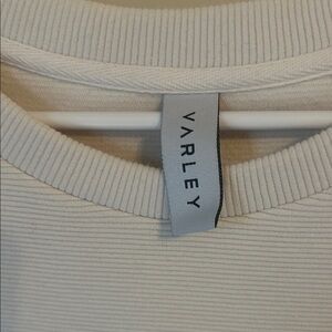 Varley Off-White Ribbed Knit Top